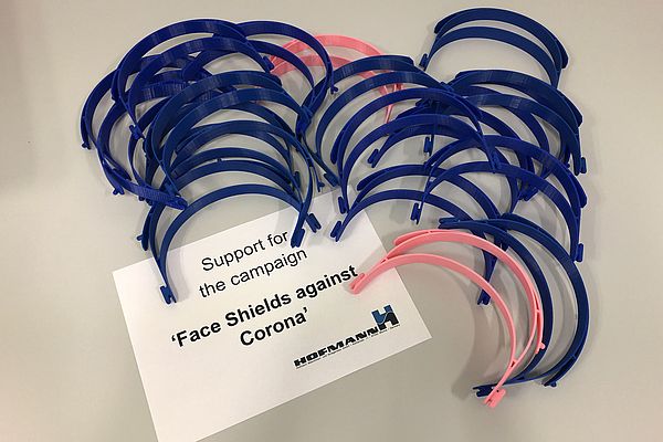 Unterstützung der Kampagne Face Shields gegen Corona