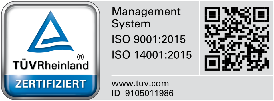 Our certification of the environmental management system according to DIN ISO 14001